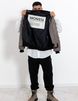 MONSTA gray bomber jacket