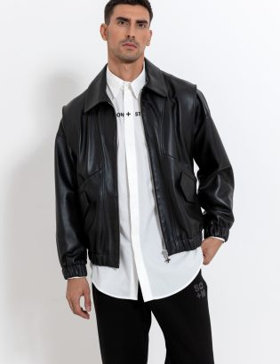 MONSTA black leather jacket