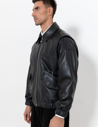 MONSTA black leather jacket