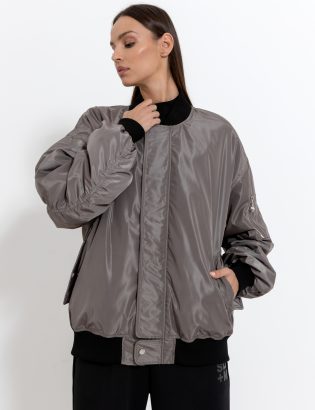 MONSTA gray bomber jacket