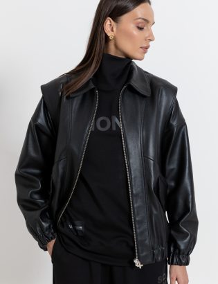 MONSTA black leather jacket