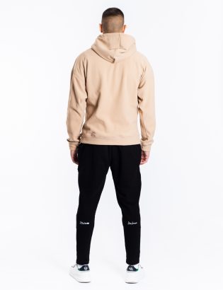 BEIGE GRID HOODIE