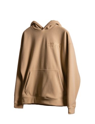 BEIGE GRID HOODIE
