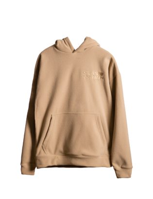 BEIGE GRID HOODIE