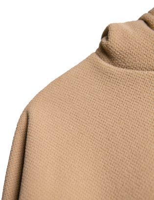 BEIGE GRID HOODIE