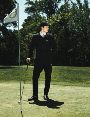 BLACK QUARTER-ZIP TRACKSUIT