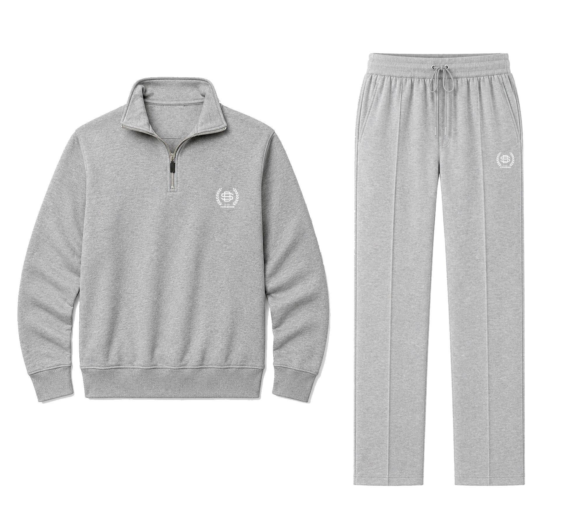 GREY QUARTER-ZIP TRACKSUIT