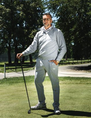 GREY QUARTER-ZIP TRACKSUIT
